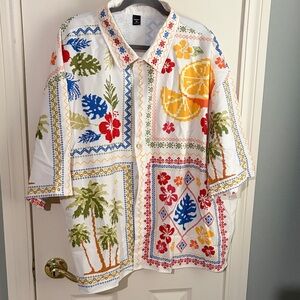 NFINITY Multicolor Tropical Print Men's Shirt
